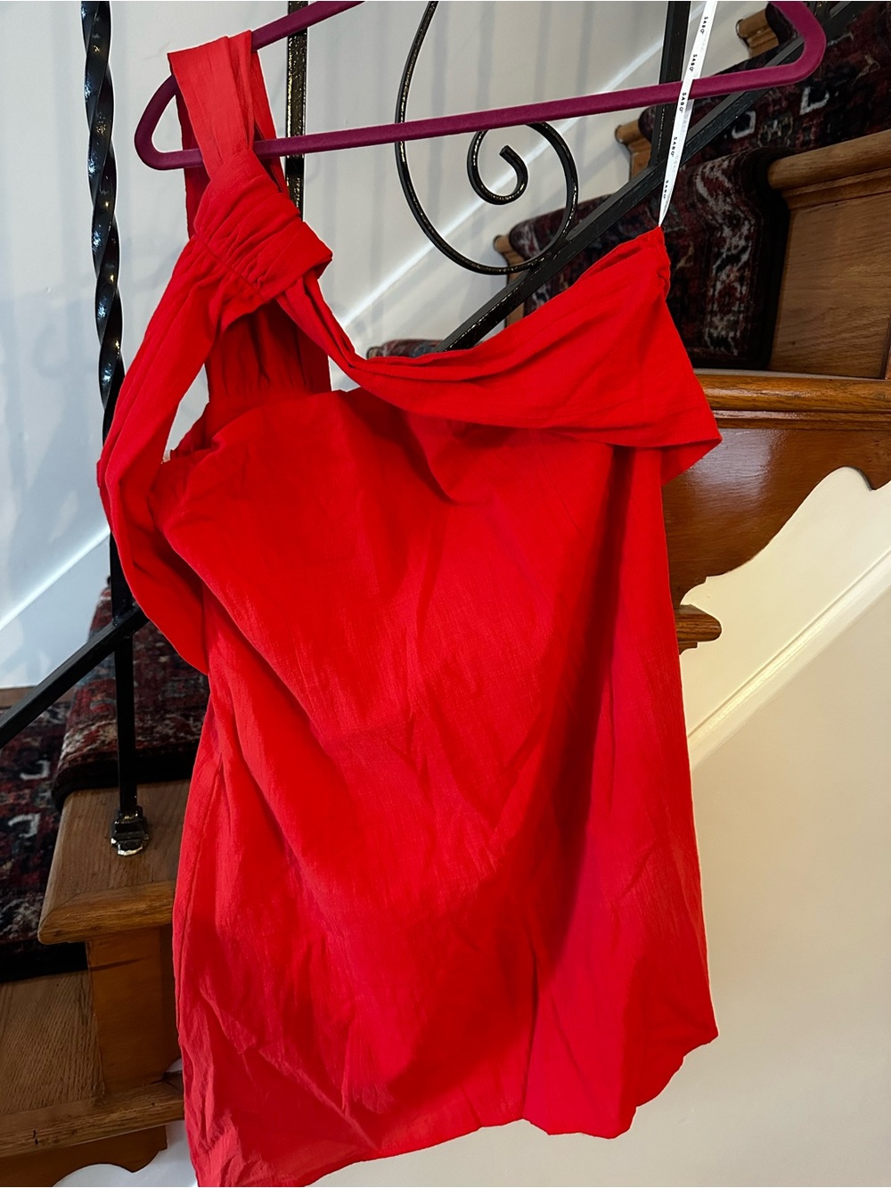 Red One-Shoulder Mini Dress